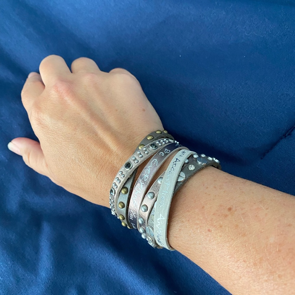 Good Works Make A Difference Leather Bracelet